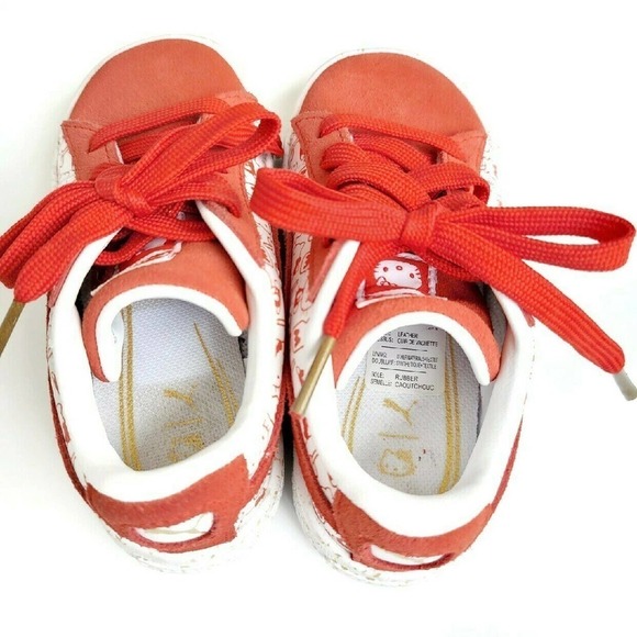 Hello Kitty Puma Sneakers -Exclusive! NEW 8 Red - Picture 6 of 9